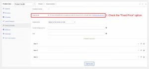 Set fixed price for product bundle in woocommerce