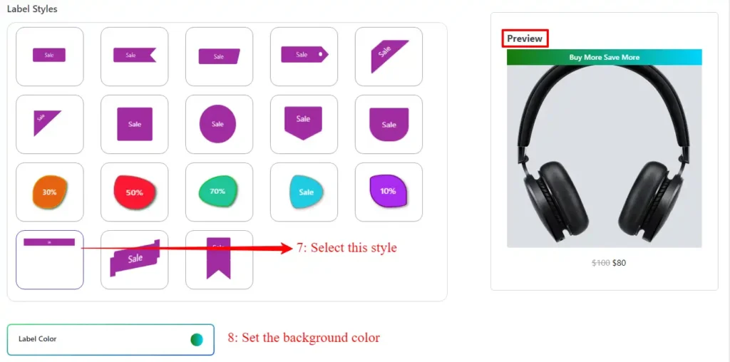quantity discount badge styles in WooCommerce