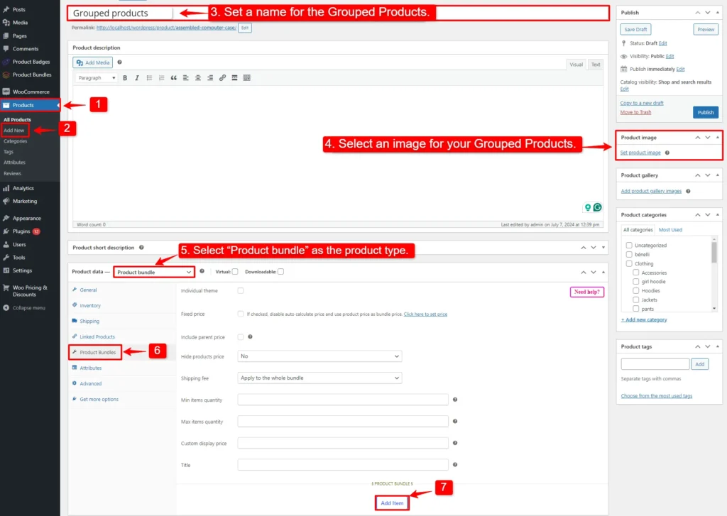 Create a Grouped Products