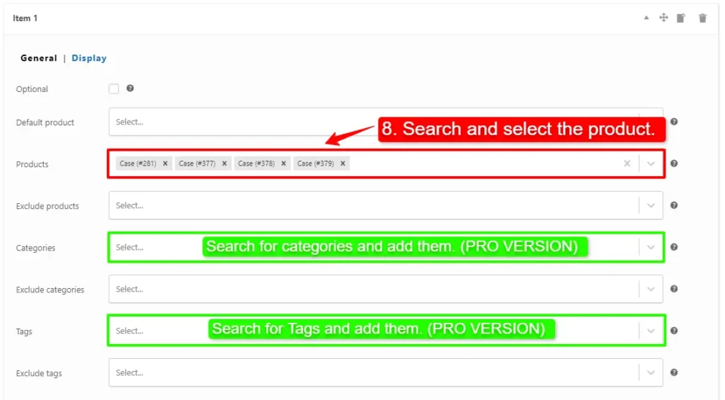 Add product to the Grouped Products